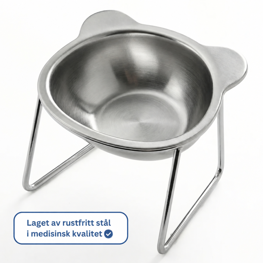 Petnora matskål i rustfritt stål av medisinsk kvalitet